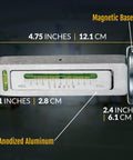 Garage Ready Camber Caster Gauge With Heavy Duty Magnetic Mount Plus Six To Minus Six Degree Range Precision Wheel Alignment Tool measuring camber settings with a magnetic base.