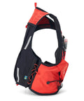 Pace Running Vest Hydration Pack With 2 UltraFlasks 8L Trail Backpack For Men And Women Red Medium side view