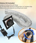 Ventilation kit with 12V exhaust fan, aluminum duct for Pro Grade Ventilated Resin 3D Printer Enclosure For Odor Control Dustproof Shield