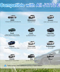 Image listing SAE J1772 compatible vehicles including BMW, Mitsubishi, Nissan, and others for Level 1 And Level 2 EV Charger.