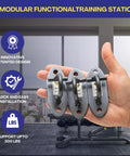 Heavy Duty Resistance Band Wall Anchor System For Home Gyms With Stretch Straps And Suspension Trainer Mount visible in hand, supporting 300 lbs.