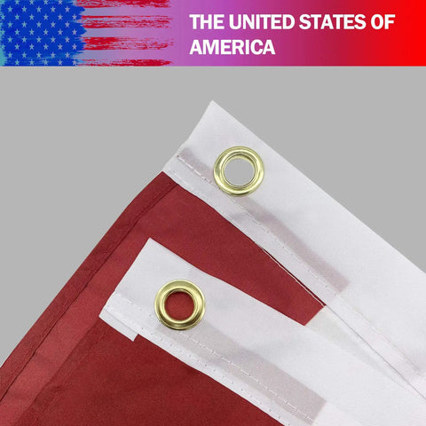 Close-up of red and white Patriotic Pleated Fan Flags Set with grommets, part of the 6 Pcs, 3 By 1.5 Feet American Buntings Banner.