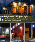 LED Barn Light Dusk To Dawn Outdoor Flood Light 100W 10000LM 5000K Daylight IP65 Waterproof installed on buildings