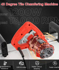 Heavy Duty Tile Chamfering Machine Packs Hardcore 1200 Watt Muscle Cuts Tile Like Butter At 13000 RPM for 43 degree chamfering.