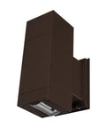 Dorado 36W Outdoor LED Wall Mount Cylinder Light in Bronze, side view showing modern tower design with convex glass top and bottom