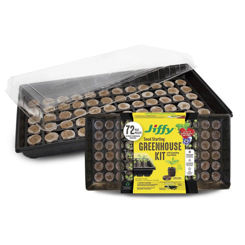 All In One Seed Starting Kit With 72 Cell Germination Trays 144 Peat Pellets 2 Pack Plant Markers And SUPERthrive Sample visible