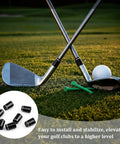 Seven Piece Black Golf Ferrules With Silver Ring For 0.370 Inch Iron Shafts DIY Friendly Club Building Repair And Shaft Install