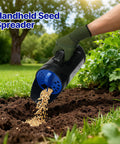 Three Setting Handheld Spreader For Lawn And Garden Fertilizer Grass Seed Salt And Ice Melt With A Two And A Half Liter Hopper