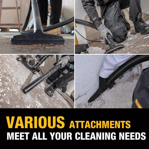 Solid Pick 5 Gallon Wet And Dry Shop Vacuum Featuring Stealth Sonic Quiet Motor and Mean Suction Power for various cleaning tasks