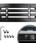 Dead Simple Front Bumper License Plate Bracket For Hyundai And Kia 2000 Through 2026 heavy duty polymer holder with six bolts and wrench.