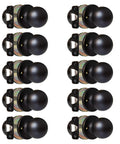 Oil Rubbed Bronze Interior Passage Door Knobs 10 Pack Ball Style Non Locking For Hallways Closets And Pantries