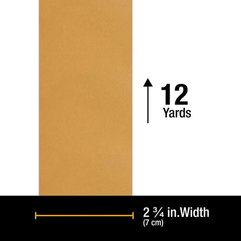 600 Grit Gold Longboard Sandpaper Roll With Hook And Loop Backing Two And Three Quarters Inches Wide Twelve Yards Long diagram