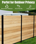 Two Pack 38 Inch Wide By 42 Inch High Wood Privacy Fence Panels No Dig Privacy Screen installed in garden