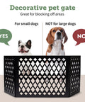 No Setup Required Freestanding Dog Gate Foldable Wooden Pet Gate For Small Dogs Adjustable fits small not large dogs