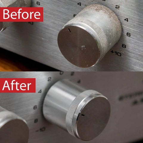 Top Rated Ultrasonic Jewelry Cleaner Delivers A Slick Shine To Eyeglasses Watches Rings Coins Razors And Gadgets Using Just Tap Water For Quick Deep Cleaning That Really Slaps And Leaves Everything Crisp - Knob before and after cleaning