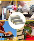 1000 Count 2 Inch Framing Nails With Ring Shank And Flat D Head 21 Degree Galvanized Plastic Collated Strip used in framing projects.