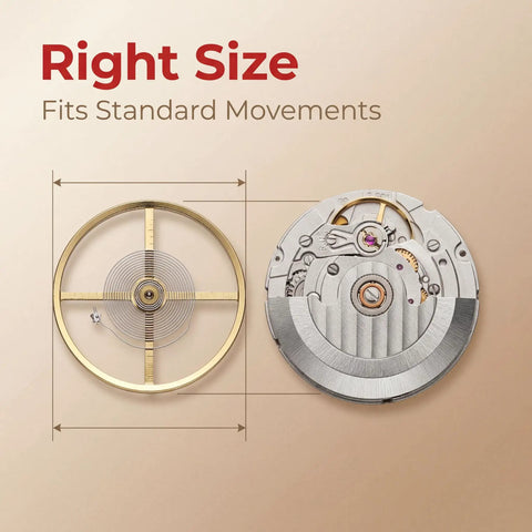 Watch Balance Wheel Alloy Full Swing Movement Part For Repairs 8205 Gear Hairspring And Gear Set Golden Finish