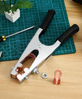 Heavy Duty Welder Ground Clamp With Reinforced Copper Jaw For Superior Grip And RockSolid Electrical Connection During Any Serious Fabrication Or Repair Job on a work surface.