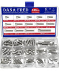 Hex Socket Head Cap Screw Kit 135 Pcs Set Stainless Steel Fasteners M2.5 To M8 For DIY Home Improvement And Furniture Projects Includes M2.5 M3 M4 M5 M6 M8 Bolts And Allen Hardware in storage box