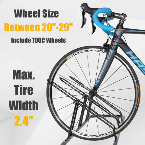Go To Bike Floor Parking Rack For Indoor Garage Storage And Home Use Adjustable 4 Bike Capacity Stable Bike Stand with bicycle