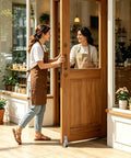 Upgraded Five Pack Heavy Duty Gate Wheels For Wooden Backyard Fences Featuring Hush Quiet Bearing Glide and Built Like A Tank Dual Mount Anti Sag Roller Caster Kits For Super Smooth Operation On Any Residential Or Farm Door with wooden door.