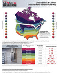 United States & Canada Ground Water Temperature Map related to Top Shelf Dual Fuel Condensing Tankless Water Heater Loaded With Smart Sense Controls.