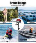 Lightweight 7.5HP outboard motor with 200cc air cooled single cylinder for 13 to 19 foot small boats in various water activities