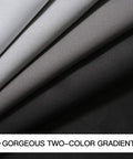 Gradient Blackout Curtains 52x63 Inch Two Panel Set Thermal Insulated Light Blocking Drapes black to grey ombre fabric detail