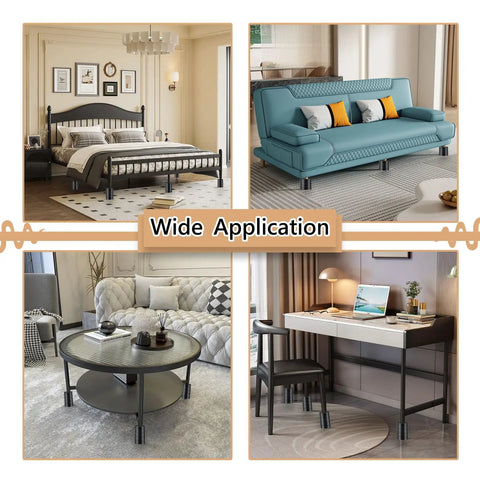 Easy Peasy Bed Frame Toe Protectors Spiral Foam Leg Covers fits various furniture types like beds, sofas, and tables.