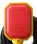 High Water Sump Alarm For Sump Pump And Septic Systems, Weatherproof 90dB Audible Alarm With A 10ft Float Switch, red housing