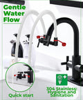 Emergency Faucet Mounted Eyewash Station with Sink Attachment and Common Sink Adapters for Safe Flushing