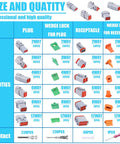 DT Series 685 Piece Connector Kit with 2 to 12 pin gray housings, wedge locks, contacts, plugs in a visual layout chart.