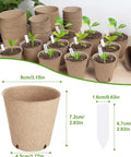 Seedling Pot Set For Germination Round Nursery Pots For Yard Balcony Garden Breathable Paper Pulp Planters holding young plants