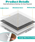 3 Piece Drywall Repair Kit For Large Holes And Cracks Self Adhesive 12 By 12 Inch Patches With Sandpaper And Scrapers Quick Patch Up For Walls Ceilings And Bathrooms showing fiberglass, aluminum, and release liner layers.