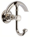 Double Towel Robe Hook Polished Nickel Finish, Space Saving Wall Mount For Two Towels Or Garments, Hang Two Towels At Once