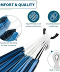 Cozy Double Cotton Hammock With Space Saving Steel Stand For Two People, 450 Lb Capacity, Upgraded Polyester End Strings.