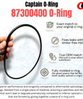Replacement O Ring 87300400 87300400Z for Pentair Clean And Clear Predator Easy Clean And Warrior Filter Tank Bodies 2 Pack Durable Silicone Seal For Pool Filtration Systems And Spa Equipment, black o-ring