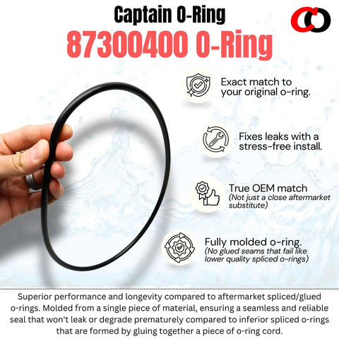 Replacement O Ring 87300400 87300400Z for Pentair Clean And Clear Predator Easy Clean And Warrior Filter Tank Bodies 2 Pack Durable Silicone Seal For Pool Filtration Systems And Spa Equipment, black o-ring