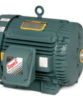 Built Tough Heavy Duty Three Phase Motor 20 Hp 460 V 1180 Rpm Teffc Steel Frame Severe Duty Spec with a green housing and metal shaft.