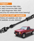 maXpeedingrods adjustable power steering intermediate shaft for Jeep Cherokee/Comanche/Wagoneer (1984-1994).