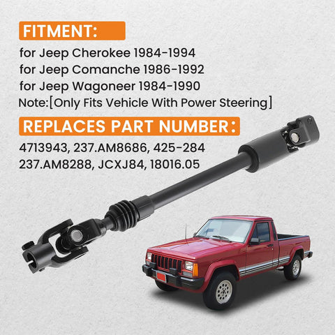 maXpeedingrods adjustable power steering intermediate shaft for Jeep Cherokee/Comanche/Wagoneer (1984-1994).