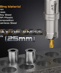DAIMIT 19-pc TCT hole saw kit front view with two metal hole saws and a drill bit visible