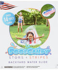 Stars And Stripes Kids Inflatable Backyard Water Slide With Built In Splash Pool Over 14 Feet Long Quick Setup In Under A Minute
