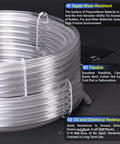 Clear PU Air Tube 1 Quarter Inch OD 10 Meter Length For Air Line And Fluid Transfer Tubing Ultra Flexible High Return PU Hose coil view
