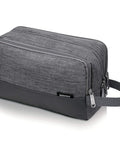 Lightweight Denim Grey Hanging Dopp Kit For Men Travel Toiletry Bag Water Resistant Small Organizer with handle