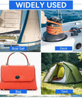Lainballow 40-set twist lock fasteners for marine use; collage shows boat sail, deck winch with rope, orange bag, and green tent.