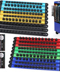 Heavy Duty Magnetic Socket Organizer Set With 360 Degree Swivel Clips Aluminum Socket Rack Kit for 1/2, 3/8, 1/4 Inch Sockets