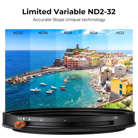 67mm Variable ND And CPL Two In One Filter For Camera Lenses Waterproof Nano D Series shown with coastline effect