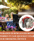 Family barbecue with Auger Motor Replacement For Pellet Grills Universal Feeding Gear 2.0RPM AC 120V 60Hz focus inset