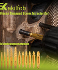 Easy Out Screw Extractor Set And Left Hand Drill Bit Kit for Stripped Screws and Damaged Bolts used to remove a bolt
